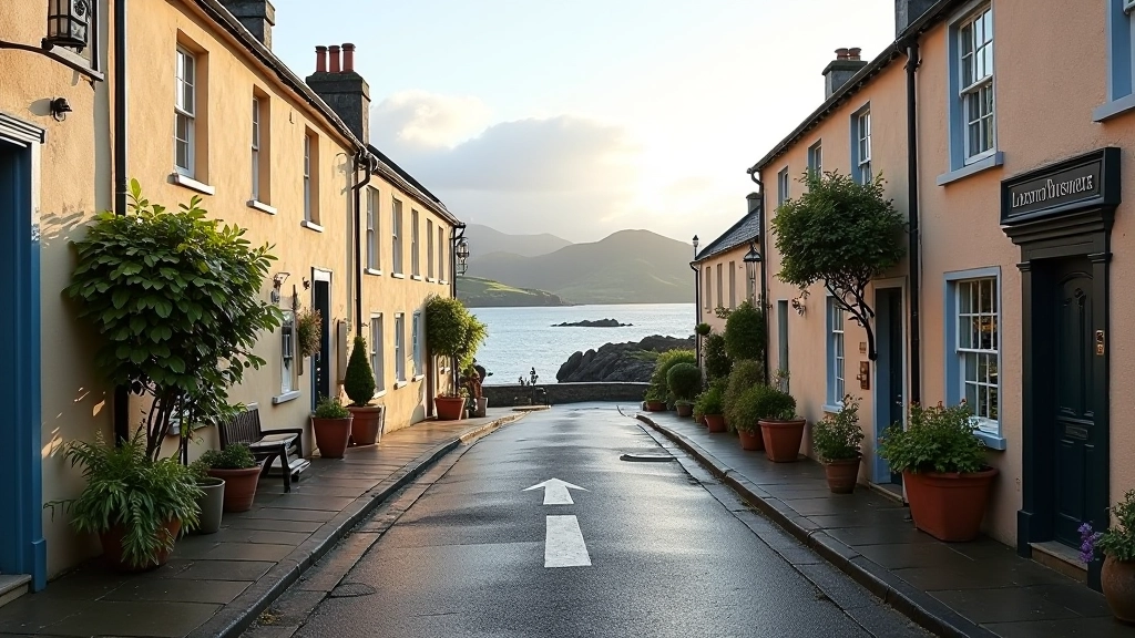 Kenmare village scenery and historic architecture